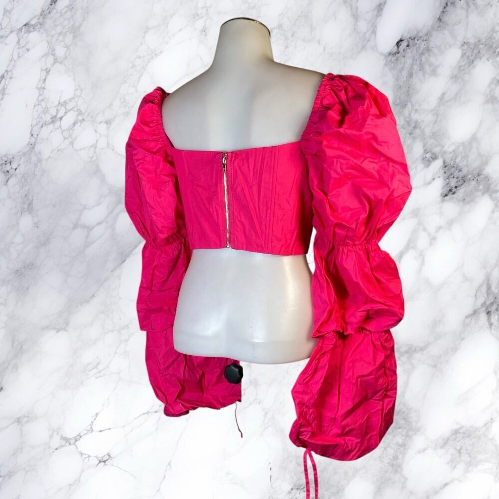 MAJORELLE Tawny Corset Top Hot Pink - Picture 4 of 10